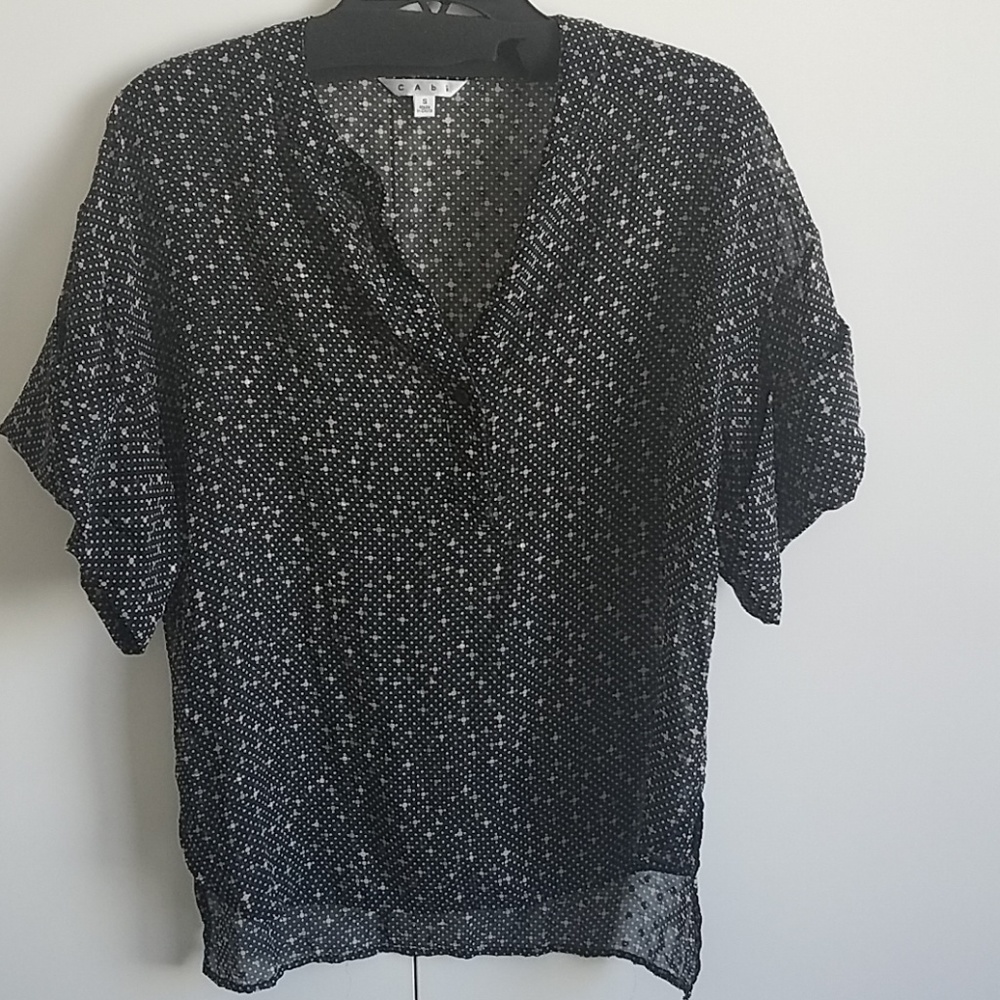 CAbi polka dot blouse